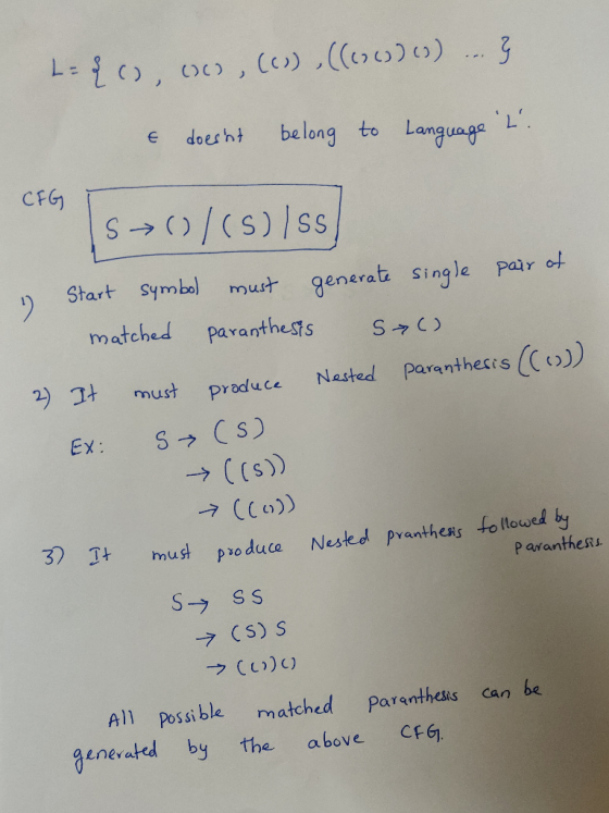 e does ht belong to LanguageL s(S)]ss matched paranthests S C , CF6) Start symblgenerat single par 1 ?)It Nested Paanthers ((
