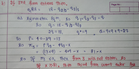 Page No : of 3rd from enters then, qBB = 18- 9 2/2 - 23/2 as symmetric Eqm, so q = 92 93 = 9 So 9 - 18 - 9/9-999 - 29=18, qa=