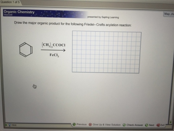 Draw the major organic product for the following F
