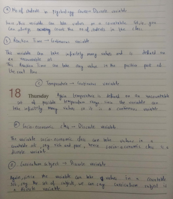 psych。) o0t. Course, Dis cre en Sin ce this variable Can takee vaten a Counlable Setie. ou an alaonsiy count the ne d den in the da nalwd Keachon limeo binuous Variable Thit variable can bakeinnitey mant vahe and is dehned on n uncountable set Lseahon lime an lake any value in he pauhve fait the real line TemperaheCon binueus variable 18 Seto pagsibleemperaure rareSince the variable car Thursday Again lemperahre i dehnel on an uncountable ke inni ole Socio economic chs, →. Discrete variable The variable So cio- econo mic a tan tbeVac in a a table rek, a Yich and poor.づhence -4 ocio economic cl ( NG disvele varia ldǐn,since. the variable dan khe g valia in. Amman lable A dis ere e variabl