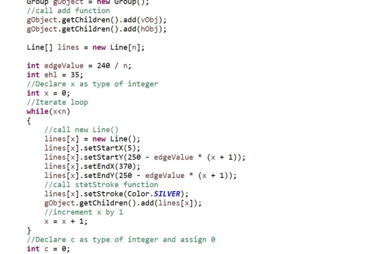 Group gobject = new Group; //call add function gobject.getChildren().add(vobj); gobject.getChildren().add(hobi); Line[] lines