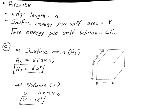 Free energy per unit volumes AGV unit area = Answer edge length Suotuce eneagy peo L r ch >> Suofure coecu (As) As 6 Caxa) As