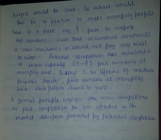 ustth would be zeo he enbrant would then De in hou bon to make monopoly w frt ed machine, Suen that in cumbint constuucto a n