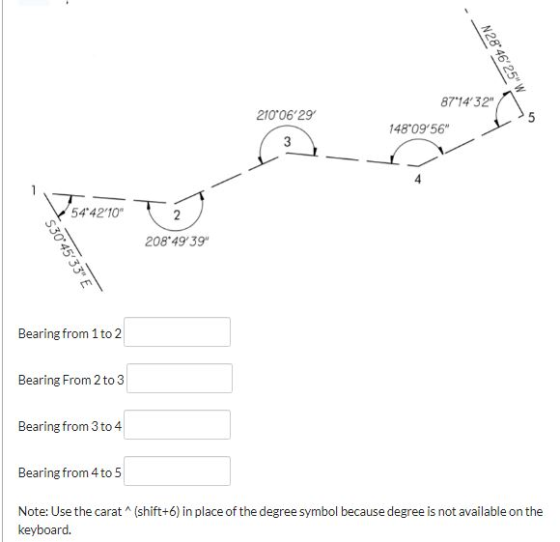 N28°4625 87*1432 210-06-29 148*0956 54°4210 544210 Ta 208*49 39 S30°4533 E Bearing from 1 to 2 Bearing From 2 t