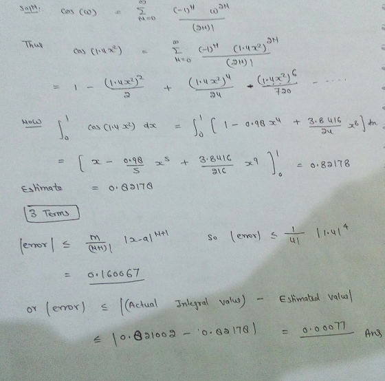 SON cas (w) & J (gh woh (201 IN Thus (3 ) c (1x) & & (-1) (1.42²) oth - - (142) + (nou zry. Cherry ca (14 23 dx - so(1-0.98