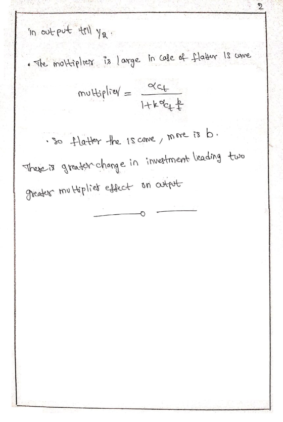 1 in out put till 12 The moltiplies is large in case of flatter is one multiplier = act . Itkal & so flatter the is come more