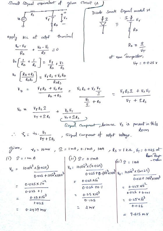 n Civcoit i mal evalart Diode Smau imal model ys CL O VT 二 0.025 V R Rs RoAs RDRS Ven 0.035 시。 O 02S to I 0.25 X o D25 O 25 X