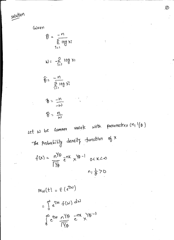 solution Given 1- 10% XI -n 飞-一 1% 辰ex