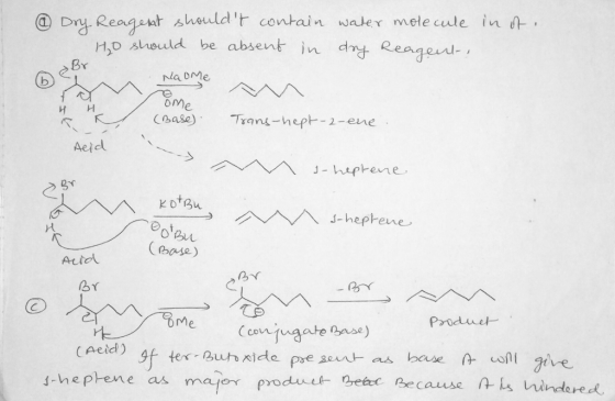 @ Dry Reagent shouldt contain water molecule in it. Ho should be absent in dry Reagent, Br 6 Name fayome H H (Base). Trans-h