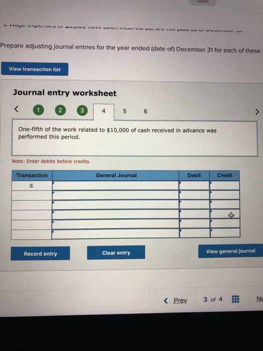 Saved wwuy CAPCSODUI wivuvuvwCC. Prepare adjusting journal entries for the year ended (date of) December 31 for each of these