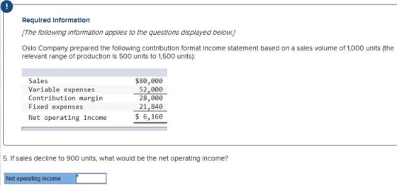 Required Information The following information applies to the questions displayed below.] Oslo Company prepared the following