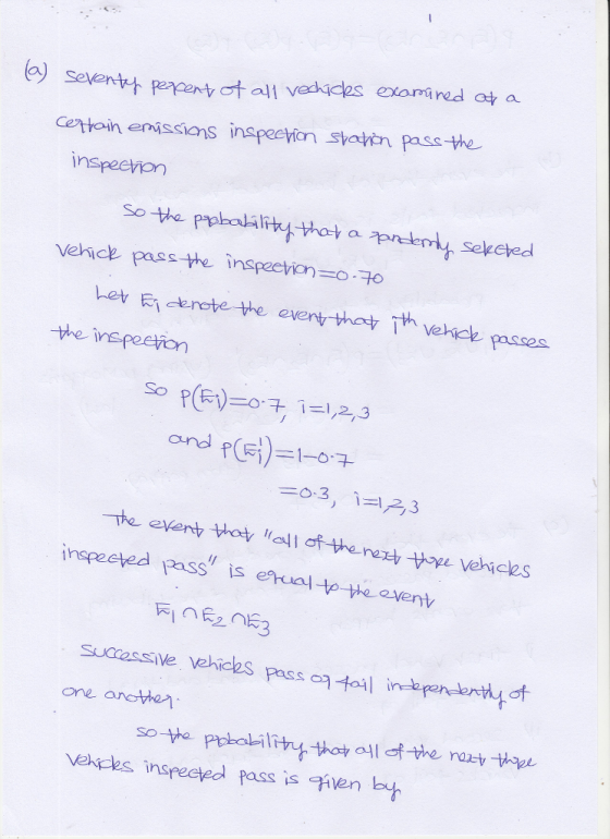 ettoin enssicns inspecvion syoyin Pass-the Velick pass.the inspeeton=o.구o psses he ire peeton and (E =0.3 The inspecved pass is etua snassı ve velice, Pass oil in-b oe arohe nspeeted pass is siven b