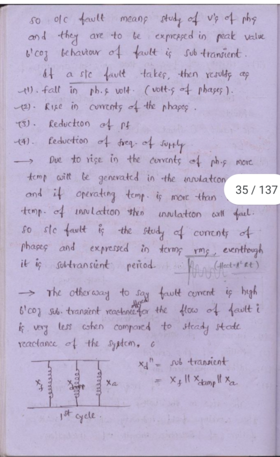 13). 44). so otc fault means study of ve of pha and they are to be expressed in peak value 6coz behaviour of fault is sub tr