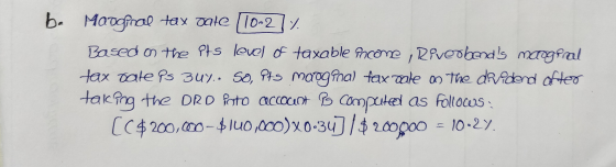 ba Mooginal tax date [10.2] % Based on the Pts level of taxable Pucone , Reveobends naogpral tax pale P 3u7So, Pts maog anal