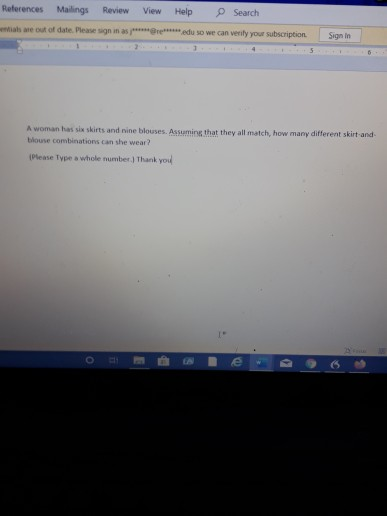 View References Mailings was e out of date. Please Review s in Help Search de so we can verify your subscription e Sign in A