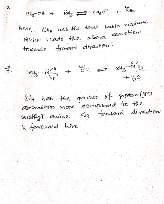 CH2-OH + H₂2 Cho t. NHA Here he has the total basic nature which leads the above reaction towards forward direction etch ha e