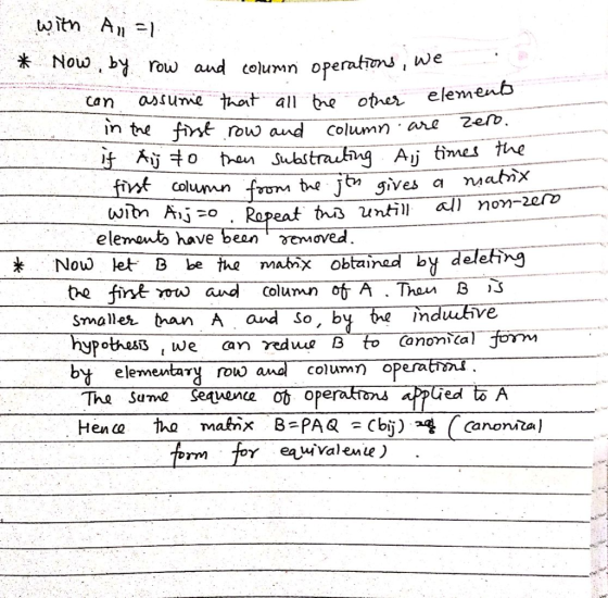 witn An 1 ow, b row and column operans, we can assume ot al he otrer elem in te fink roucolumn f to tran Suastrautin Aii time