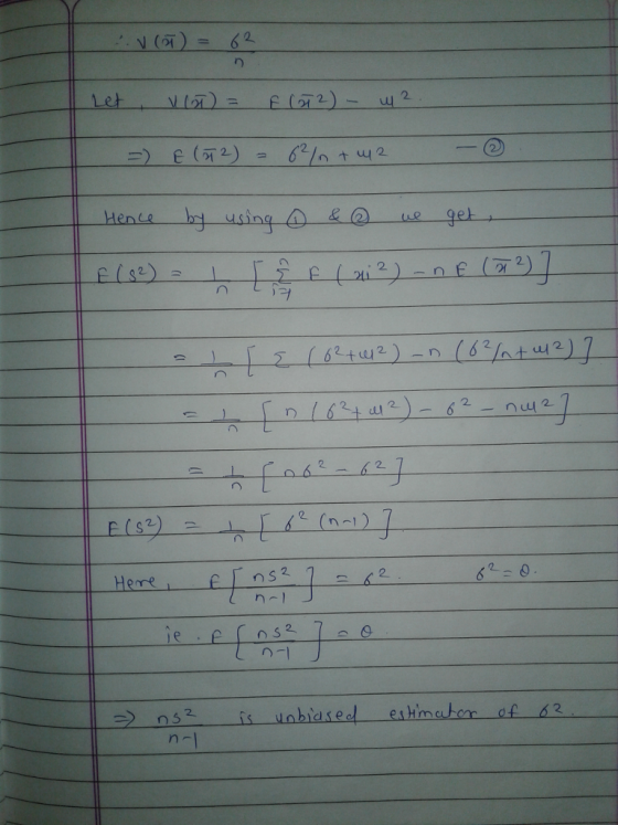 (57)= 62 니2 2. 2 2 Heme 2 is unbiased eshmaton of 62