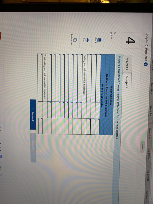 06- Chapter 01 Problems 4 For the Next Qu Total selling and a Required 1