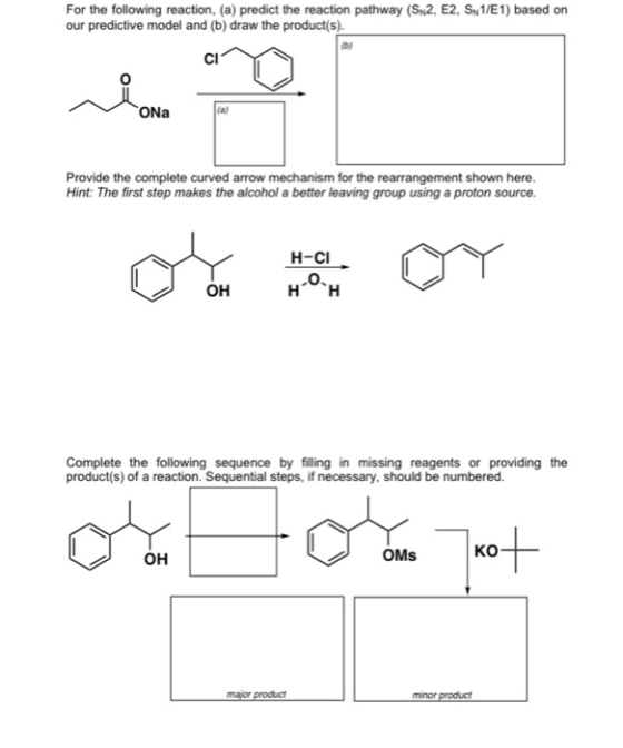 For the following reaction, (a) predict the reaction pathway (SN2, E2, SN1/E1) based on our predictive model and (b) draw the