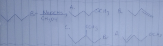 А. Br NapcH3 Сндон Он В. осно D. Br СС
