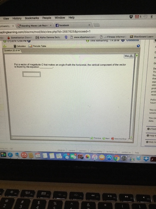 For a vector of magnitude C that makes an angle th