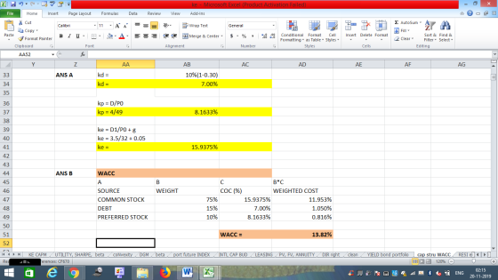 ke - Microsoft Excel (Product Activation Failed) Add-Ins File Home Insert Page Layout Formulas Data Review View - 2x % Cut Ca