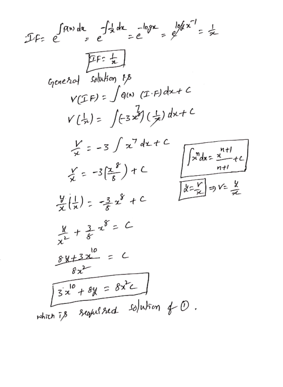 I Fa é éret - Spano de fåde loga loff x recent sa BIFs to General solukon #8 V(IF) = J aim (I-F) dx + r (52) = ( 6-323) (+)