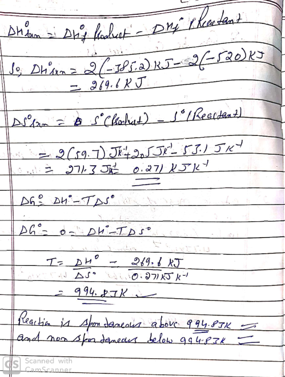 Anda Ana Rosheet - Dini Rectan so Dhikon = 21-385.2) KJ-21-520 kJ 289.6 RJ Islam ab so cleohurt sol Reactant) = 2(59.7 k 4 20