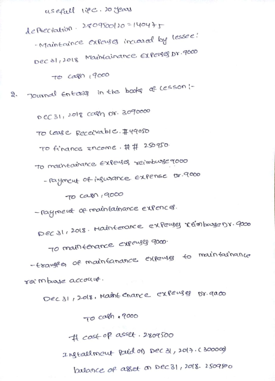 to Canoco TOLeage Receivable.. #490so ex肥lyg ·to mu ntounanl@ ce Cec 31 , 2-ols-Moun chance. xeeugeg DY. qaoo cast op asset . 2809s balance op asset on Dec 31, 2018. 2So9.Po