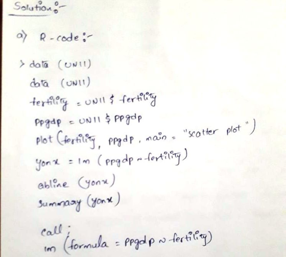 Solution o o R-code > data (ONII) data (UNI) abline yonx) On X Cat n tornda - Pes