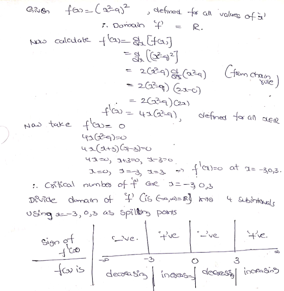 Given foo= values of a (azaj defined 7. Domain of = fca- da (too] for all R. Now calculate Bole = 2(229) Caza) (fom chain =