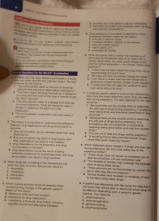 14 administering furosemide oray to an intant wh a cardiar atnomaity, the nurse woud seognize the need for futer epiantn me m