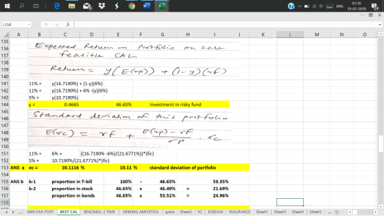 W 2 v . ** 5 01:36 ENG 19-02-202024 - L158 2 135 136 A J K L M N O X fix B C D E F G H I Expected Reteen an portfolio on best