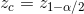 z_c=z_{1-\alpha/2}