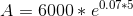 A = 6000 * 0.0745