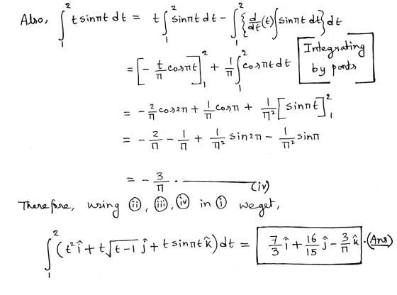 Also, tsintt dt = t sinnt dt dt 2 + Sco cositat Integrating - coste by parts cos »261 + conti + to [sinnt] Ha sinen- il = + 2
