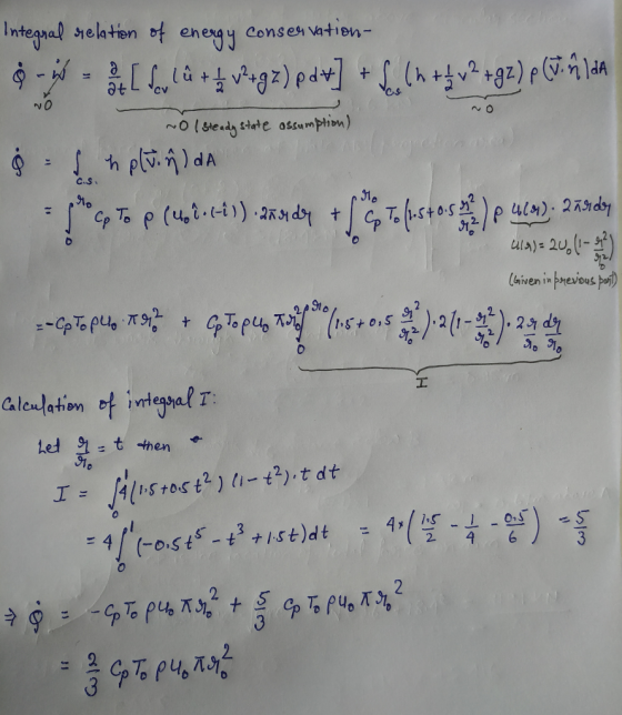 Internal relation of energy conservation- & is = 2 2 [ Sou lů + 2 + g Z) pdf] + Sulh + y² +92) p (J.ſlda Olsteady state assum