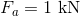 F_{a}=1\textup{ kN}