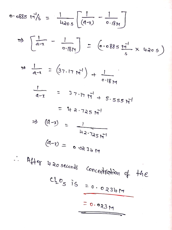 o.18M (4-) ఎం క o.18M 67.17 ) M o.18 M 37 17 M 5.SsS M M (a-1) (4-1) Ater 30 second Concentiation the cLos is 0 o 23M o.oR3 M