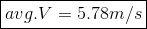 avg.V 5.78m/s