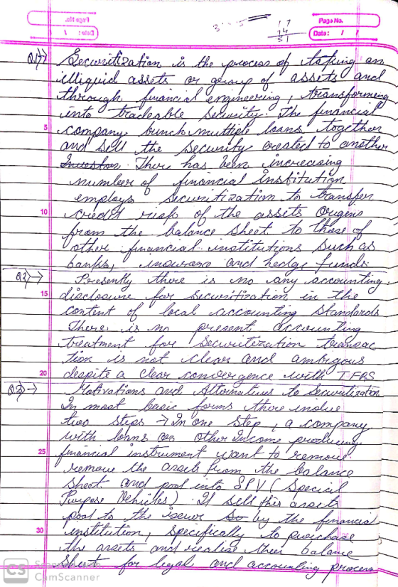 1 otsa _217 Data: Becuritization is the process of testuia esa liquide delete By gessup of assisted anel Lauteng Le company d