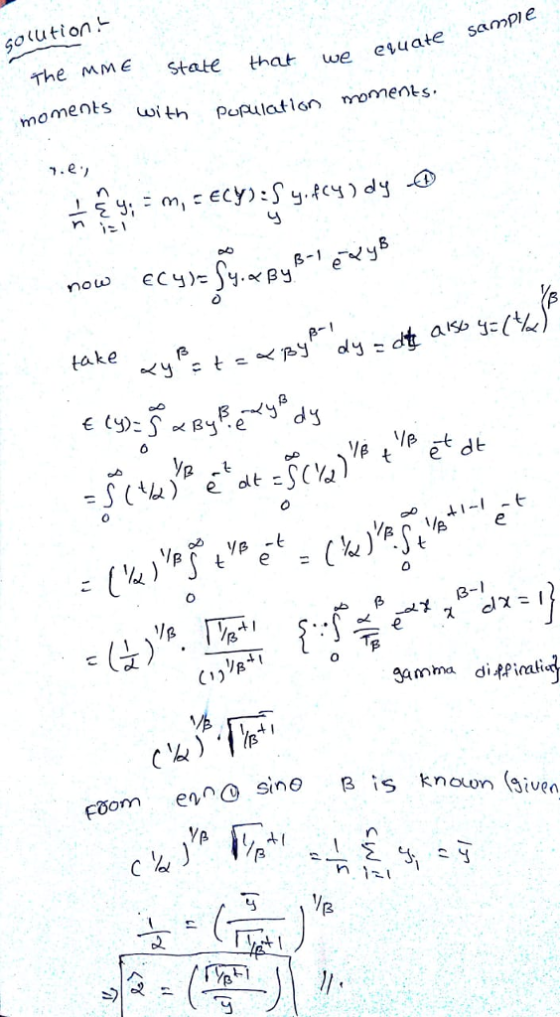 goution The MME state that we eua oments oth Puutlon moments ny; : m, : есу) :Sy.fcyl dy-O ec ฯ)ฯ.xpy new take B-1 gamma diAPiratin sina ßİS knoon (given poom