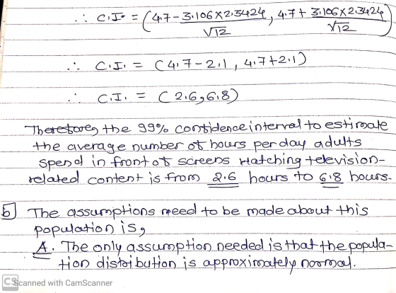 - C!Io = (4.7 - 31106*2.3424, 4.7+ 3.106% 2.34244 Viz .: C.I; = c 407 - 211, C457-211, 417+211) . CII = c 26,68) Therefore th