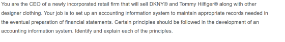 You are the CEO of a newly incorporated retail firm that will sell DKNY® and Tommy Hilfiger® along with other designer clothi