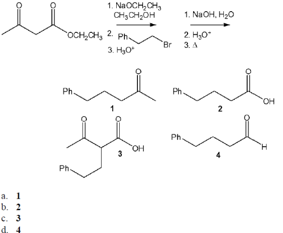 Image for What is the major organic product obtained from the following sequence of reactions?
