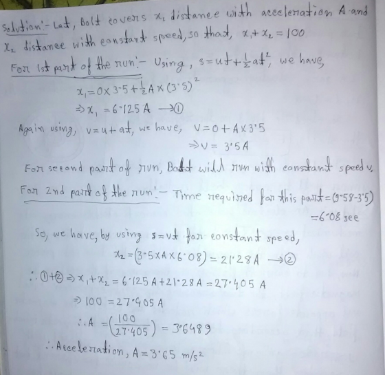 Salvtson-Let, bal+ eovets χι distann e e With acceleration A and Xe tickan ee with eo n stack speed, so that, α+x, / we hav