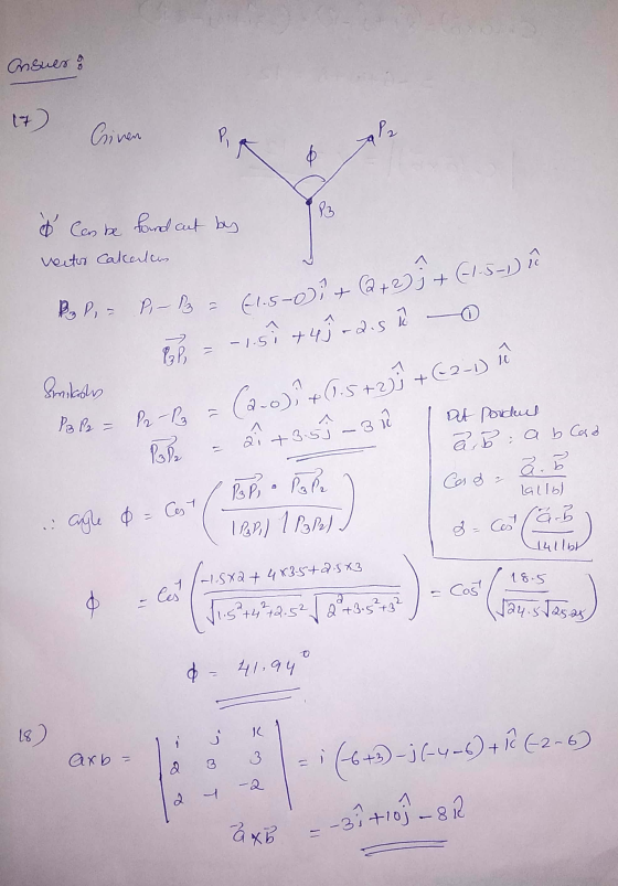 ansuer & 17) Criven P2 P3 * Can be found out by vector cakalan - Snikoho 신 Dut pordeel 3 10 Bol, P.-PB = {1.5-09+ (2+2) + (1.