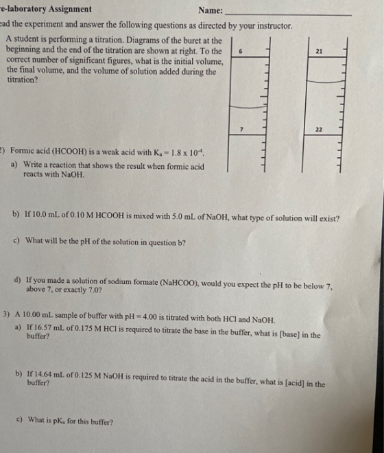 -e-laboratory Assignment Name: ead the experiment and answer the following questions as directed by your instructor A student