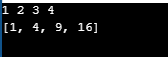 1234 [1, 4,9,16]